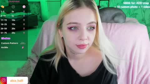 Snapshot of alice_halle chatting on December 13, 8:25 pm alice_halle online show from December 13, 8:25 pm