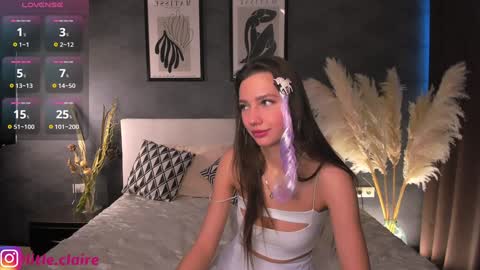 Snapshot of claire_amoure chatting on December 14, 5:51 am Claire online show from December 14, 5:51 am