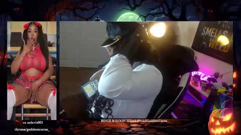 Snapshot of goddesscocoaa chatting on October 24, 7:04 am Goddess Cocoa online show from October 24, 7:04 am
