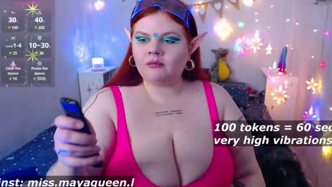 Snapshot of missmayaqueen chatting on February 23, 9:59 am Maya online show from February 23, 9:59 am