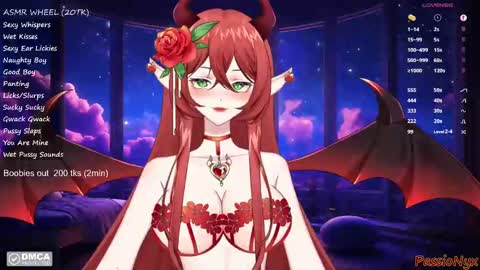 Snapshot of passionyx chatting on January 4, 1:21 am Succubus Nyx online show from January 4, 1:21 am