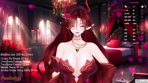 Snapshot of passionyx chatting on February 18, 3:53 am Succubus Nyx online show from February 18, 3:53 am