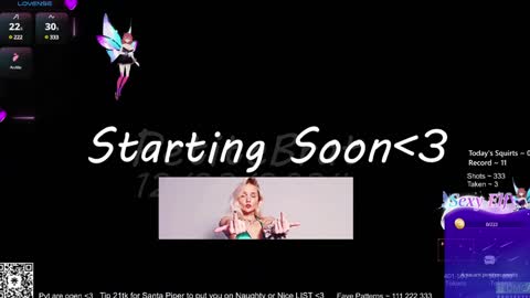 Snapshot of petitebrat chatting on December 24, 7:55 pm PiperAvery online show from December 24, 7:55 pm