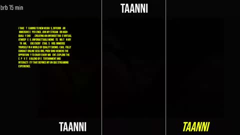 Snapshot of taanni_bc chatting on February 5, 11:50 pm TAANNI online show from February 5, 11:50 pm