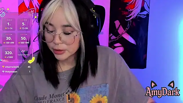  AmyDark online show from April 7, 7:27 pm