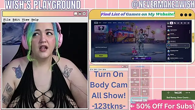 nevermakeawish online show from February 20, 5:03 pm