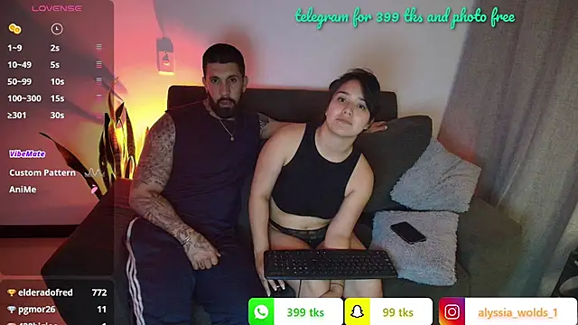 Alyssa and DAngelo online show from July 4, 4:08 am